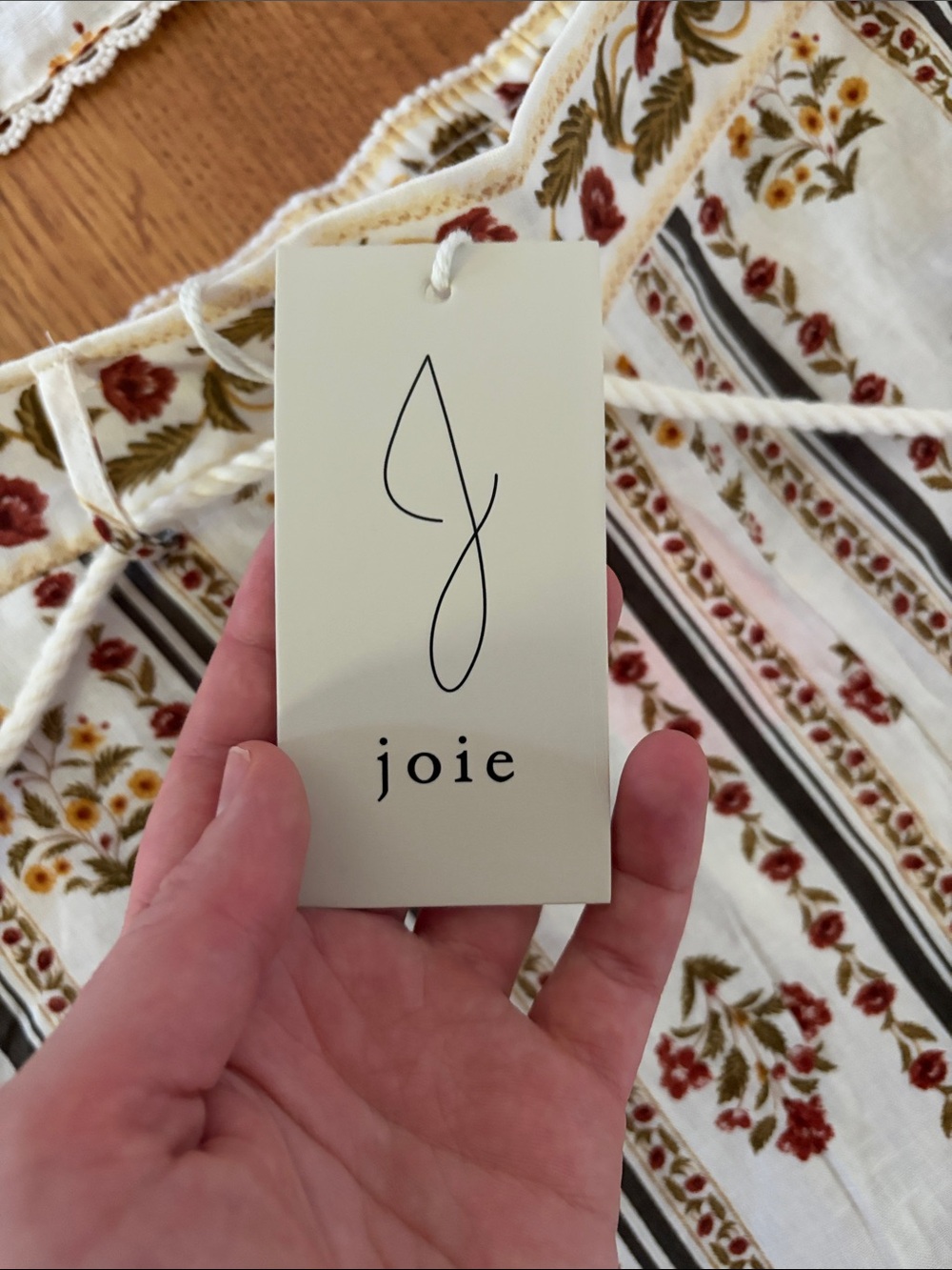 Joie Cream Floral Stripe Wide-Leg Pants Set - Picture 6 of 15